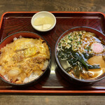 角屋 きそば - ミニ丼セット(ミニカツ丼+ラーメン)