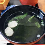 金座寿司 - お麩とネギとアオサの吸物