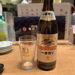 寿司 富久佳 - 瓶ビール、キリンです。