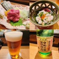 築地青空三代目 大名古屋ビルヂング店 - マグロのすき身・白子ポン酢ほか