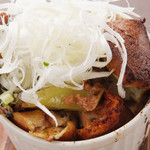 生麩と旬菜の塩辛バターオーブン焼き