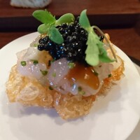 cenci - 自家製キャビアがピカピカしい。一口でぱくり。たまらない旨さ。