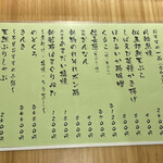 ひさご寿し - メニュー