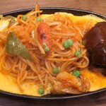 Kissa Yuki - イタリアンスパゲティー+ハンバーグトッピング