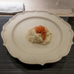 蓮心 - ズワイガニの卵白炒め　底にカニ味噌が隠れています。