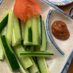 美以珠 - もろきゅう。この味噌はﾜﾀｼの作る方が美味い←出た!!図々しい発言(笑)