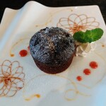 カフェ ラキア - ガトーショコラ　プレートにもこまおを書いてもらえばよかった