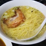 塩そば専門店 桑ばら - ユメさんのバターカレーと塩かけそばの定食