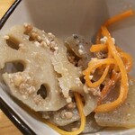 焼き鳥 ばかちん - レンコンと長い人参のやーつ