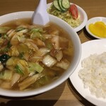 Ikegami En - おそば定食(牛肉温麺)