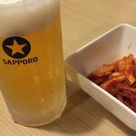 Tsurukame Dou Bunke - 生ビール＆キムチ