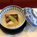 ふく吉 - 蒸し物　鰻　湯葉　つぼみ菜