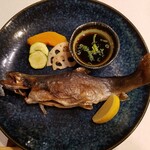 手白澤温泉ヒュッテ - 岩魚塩焼き