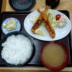 十五夜本店 - エビフライ定食