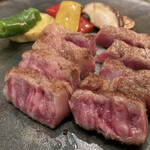 鉄板たかはし - 国産牛肉ステーキ。