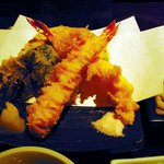 そば 三休 - つけ天の天ぷら