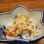 磯浜 - 本日のお通し  ホタテと玉ねぎのマヨネーズ和え