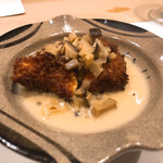 うを徳 - 東京湾とらふぐの白子コロッケ（エシャレットとしいたけのヴェルモットソース）