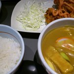 若鯱家 - 明太唐揚げセット　ミニカレーうどん