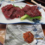 焼き鳥　柳屋 - 会津産馬刺し