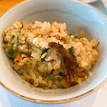 料理屋くおん - 穴子と菜の花の炊き込みご飯♪