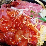 どんぶり屋まぐろ大将 - まぐろ3種盛り丼・その２