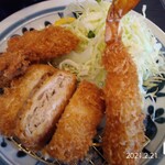 とんかつ濱かつ - 牡蠣フライと重ねかつ