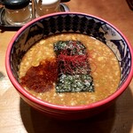 三田製麺所 - 濃厚魚介味噌つけ麺のスープ