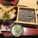 サガミ - 大海老とあなごの天丼と麺 1720円