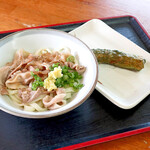 純手打うどん よしや - 炙っていいともと、濃厚磯辺揚げ