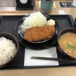 Matsunoya - 朝定食のトンカツ味噌汁を豚汁に変更　500円税込