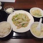 江南苑 - 白菜と豚肉細切り炒めランチ800円