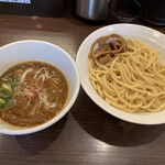 らーめんONE - 久々 海老つけ麺 中盛300g 880円^ ^麺がもちもちになりました♪