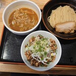 麺屋 睡蓮 - つけ麺　並￥820とチャーシューご飯￥300(21-02)