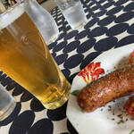 カワラヤ スープカレー - ソーセージとビール