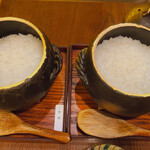米福 - ♦︎土鍋一番（ミルキークイーン）1,000円
      ♦︎土鍋二番（雪椿）　　　　　　1,000円
      ※本来はセットですがひとり客なので別料金
