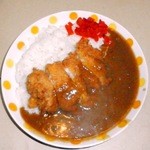 ひでまる - ランチタイム　揚げ立てチキンカツカレー　￥５００　ス-プ付き