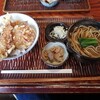 そば屋 きしち - 料理写真:天丼セット(天丼＋温かいかけそば/830円)