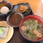 やくらい薬師の湯 - 味噌汁、温玉、漬物、付きです