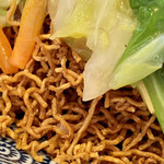 開花亭 - ミックスそば(半焼き麺と半揚げ麺に野菜あんかけ)@780円大盛り+150円(税込)