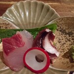 黒十 - タコとはまち。まあ、和の昼定食の定番かとも思いますが、無くても良い。