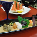 加賀屋 姉妹館 あえの風 - ずわい蟹と前菜いろいろ