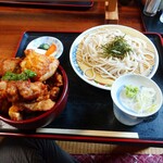 そば切り すず庵 - 唐揚げ丼セット