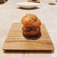 QUAND L'APPETIT VA TOUT VA ! - アミューズ　シュー生地豚のリエット