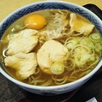 そば処 京極 - 肉月見そば（700円）