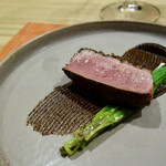 ロランジュ - 滝川鴨肉のスモーク　クミンと蜂蜜のキャラメリゼ