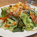 青いナポリ - セットサラダ トマトのドレッシング