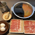 Yuzu An - 三元豚のロースとカルビ、卵にゴマからのスタート