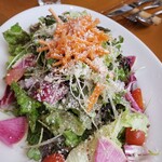 TRATTORIA La Wasabi - 大皿にサラダ山盛り(^∇^)