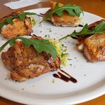 TRATTORIA La Wasabi - メインのお肉は皮目パリパリのチキン❗中はジューシー‼️